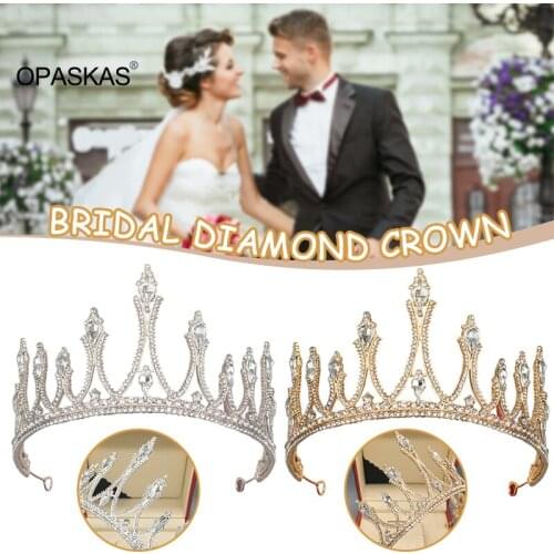 Jeweled Crowns Beautiful Headpiece Wedding Crown Wedding Tiaras Hair Accessories for Prom Birthday Costume Party PT
