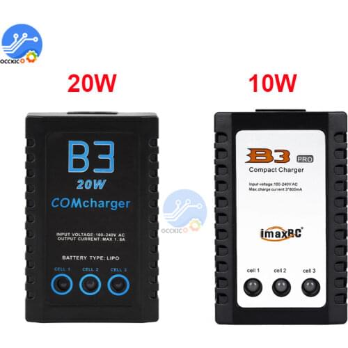 For iMaxRC iMax B3 Pro Compact 2S 3S Lipo Balance Battery Charger 10W 20W 110-240V AC For RC Helicopter