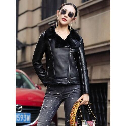 300% Real Sheepskin Coat Female Natural Sheep Shearling Fur Coats 2020 Winter Jacket Women Genuine Leather Jacket MY3742