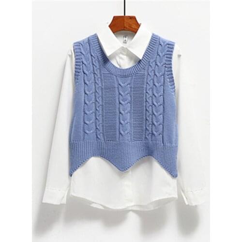 Vest Women Solid Short Loose Trendy Korean Style Sleeveless Knitted V-Neck All-match Female Coats Simple Leisure Outwear