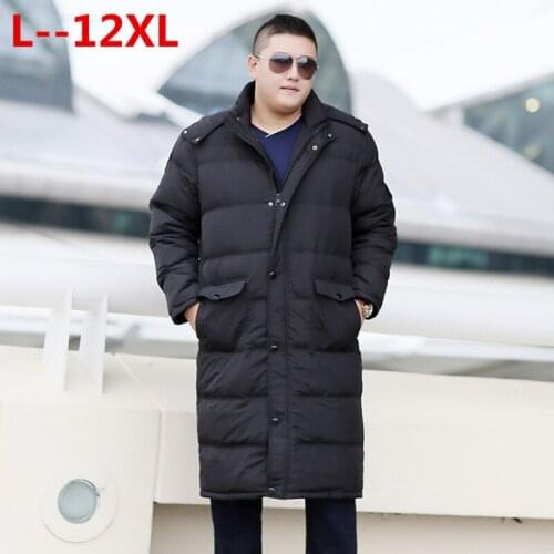12XL 10XL Winter Mens Jacket Thick White Duck Down Warm men Coat Quality And Comfortable Outerwear Winter Men Long Coats Parka