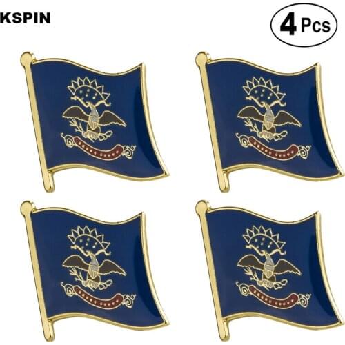 U.S.A North Dakota Flag Pin Lapel Pin Badge Brooch Icons 4pcs