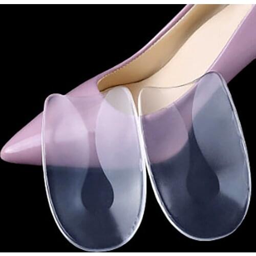 1Pair Silicone Gel U-Shape Heel Cushions hoe Inserts Fasciitis Heel Protector For Shoes Plantar Heel Spur Cushion Pad S