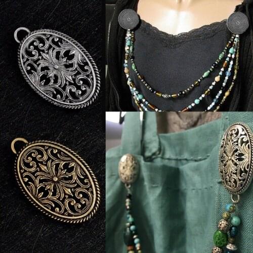 1PCS Originality Personality Europe and America Style Metal Vintage Flower Line Icon Decoration Apparel Brooch Backpack Badges