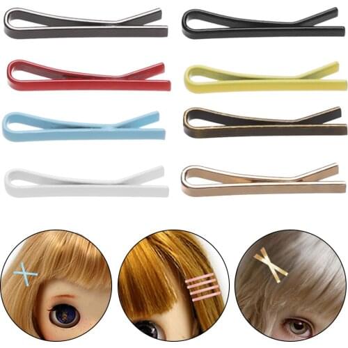 10PCS 1.1cm 11 Colors Cute Mini Metal Headclip Children DIY Doll Head Clips Princess Kids Girl Birthday Gift Toys Accessories