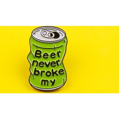 3 Style Of Letter Bottle Lapel Pin Brooches For Backpack Cartoon Pins For Clothes Zinc Alloy Metal Badges Gift For Friends