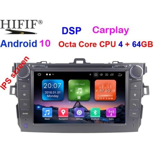 2Din android 10 Car Radio Multimedia Player For Toyota Corolla E140/150 2007 2008 2009 2010 2011 2012 2013 2014 2015 2016 2 din