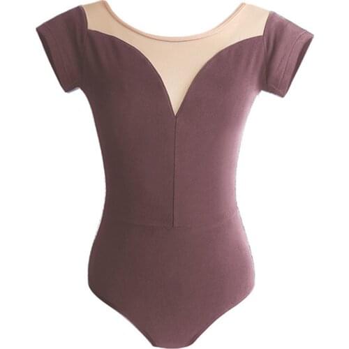 Ballerina Ballet leotard Cotton for Women Practice Dance Costume Adulto aerialist gymnastics Stitching lace Sleeveless Leotardsc