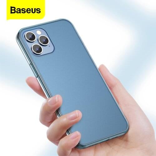 Baseus Luxury Phone Case For iPhone 12 Pro Max Mini Thin Shockproof Frosted Class Back Cover For iPhone 12Pro Max 12Mini Fundas