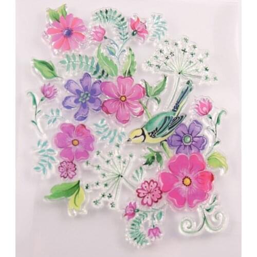 Flowers Bird Clear Stamp /Seal for DIY Scrapbooking/photo Album Decorative Clear Stamp Sheets