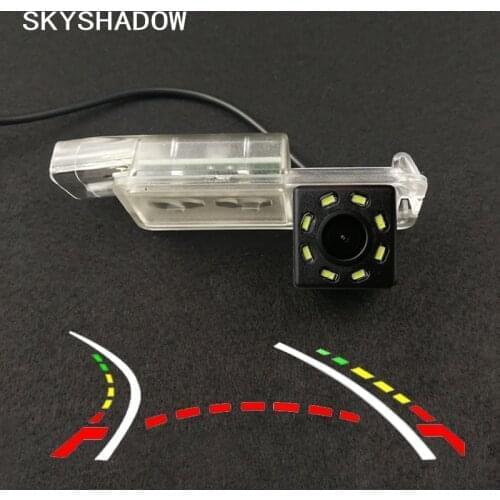 For VW Golf 7 MK7 VII Passat CC Scirocco 2014 2015 lamp Wireless Car CCD Rear Camera Fisheye 12 led dynamic Night Vision frame