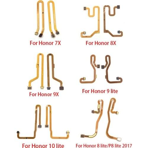 10Pcs/Lot,Home Button Fingerprint Touch Id Sensor Connector Flex Cable For Huawei Honor 8 9 10 lite 7X 8X 9X