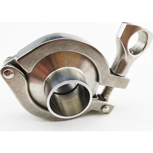 19mm-102mm Sanitary Tri Clamp Weld Ferrule + Tri Clamp + Silicon Gasket Union Set SS304 Stainless Steel For Homebrew