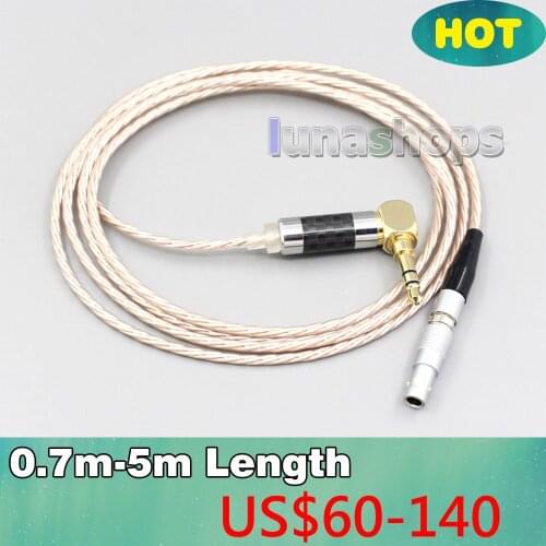 Hi-Res Brown XLR 3.5mm 2.5mm 4.4mm Earphone Cable For AKG K812 K872 Reference Headphone LN006889