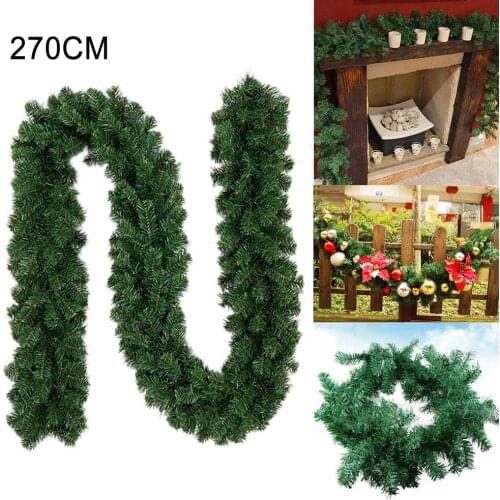 2.7m Artificial Vine Rattan Christmas Decoration Hanging Pendant Home Ornament Hotel Bar Home Christmas Parties Artificial Vine