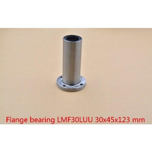 LMF30LUU 30mmx45mmx123mm round flange long linear ball bearing for 30mm rod shaft cnc 1pcs