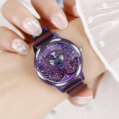 Little Swan Female Form Luck Watch Ms. Waterproof Rotation Students Quartz Watch Luxury Brand Gold Watch