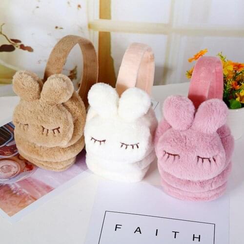 Cute Warm Earmuffs Ear Warmer Earmuffs Winter Plush Rabbit Ear Muffs Earcap Kids Ear Cover Protector Earmuffs Girls