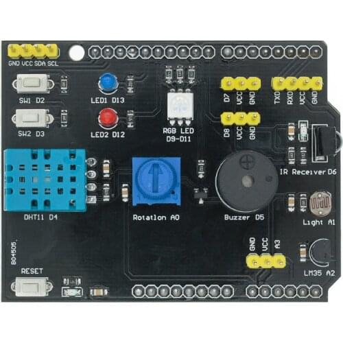 9 in 1 sensor board Multifunction Expansion Board DHT11 LM35 Temperature Humidity For Arduino UNO RGB LED IR Receiver Buzzer