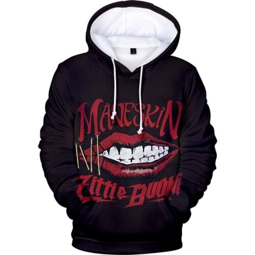 3D Print Fashion Maneskin Hoodies Sportswear Kawaii Boy/girl Clothing Hip Hop Women/Men Streetwear The Hooded Kids Pullovers