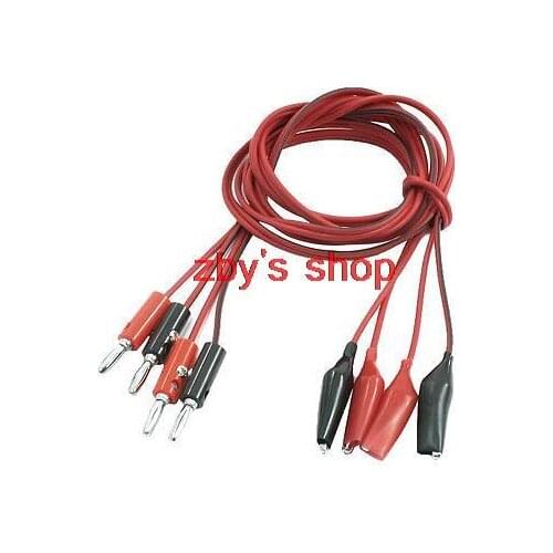 Multimeter Power Supply Alligator Clip to Banana Plug Test Lead Cable 1M 2 Pair
