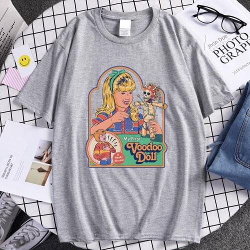 My First Voodoo Doll Printing Men T-Shirts Comfortable Loose Clothing Oversized S-XXXL Male T Shirt Summer Breathable Tshirts