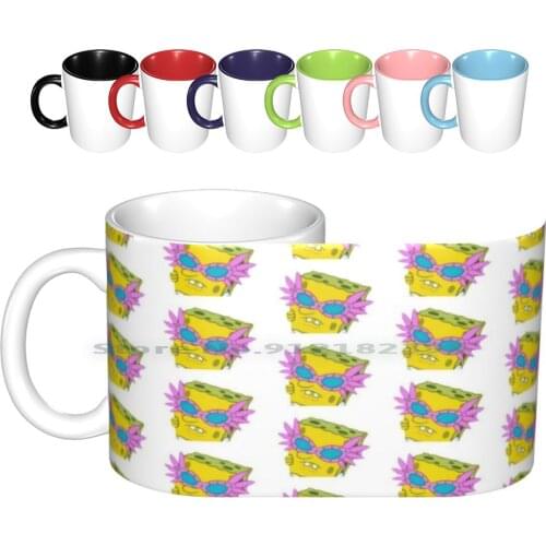 Sticker ~ Ceramic Mugs Coffee Cups Milk Tea Mug Shady Meme Memes Humor Funny Cartoon Drama Tumblr Patrick Meme Patrick Star