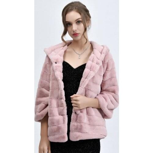 New style winter fashion fur coat women short versatile fur in one jackets female imitation fur warm overcoat pink autumn coat