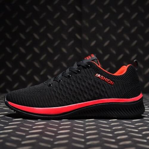 2021 New Mens and Womens Knitted Sports Shoes Breathable Sports Running Walking Fitness Shoes Large Size 48 Shoes