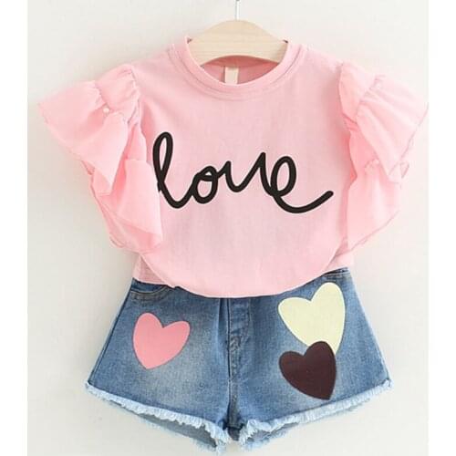 Clothes For Girls Summer Toddler Girls Clothes 2Pcs Outfits Kids Clothing For Girls Tracksuit Suit For Girls Children Clothing