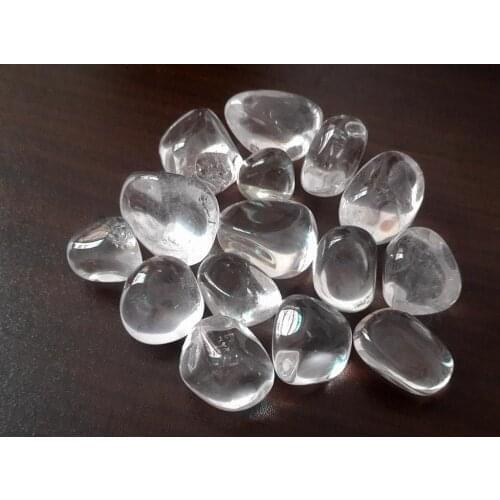 Wholesale 3pcs 100% Natural Clear Quartz Rock Stone Tumbled Healing Stone,Gem stone Healing Sea Glass Tumbled Stone,20-25mm