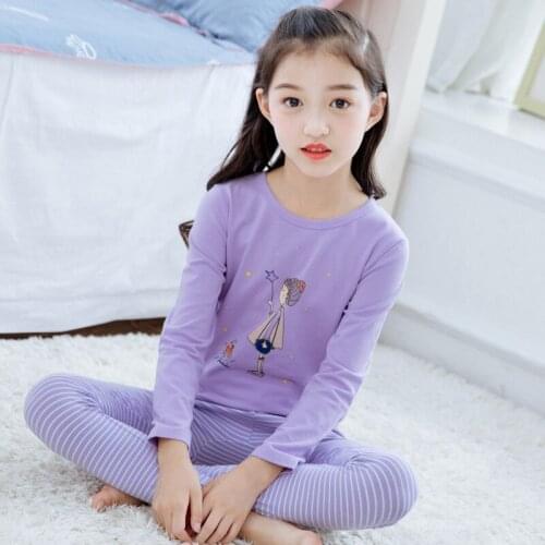H5662 Girl Pajamas Home Clothing Women Warm Cotton Spring Autumn Nightwear Female Long Sleeve Cartoon Comfortable Soft Sleepwear