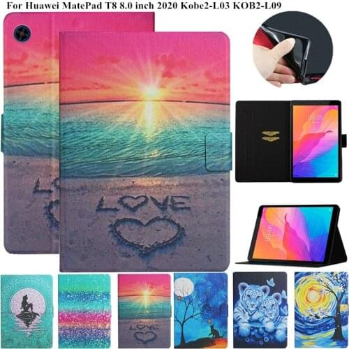 Tablet for Huawei MatePad T8 T 8 inch Case Kobe2-L03 KOB2-L09 Cute Cat Tiger Painted for Funda Huawei MatePad Mate Pad T8 Tablet