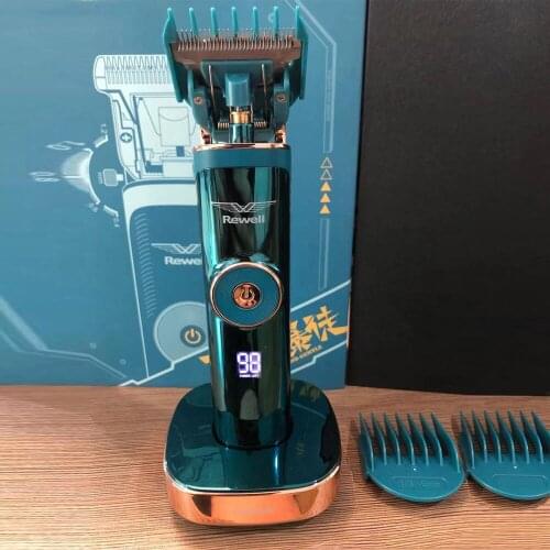 Rewell V325 Professional Hair Clippers Titanium Blade Electric LCD Hair Trimmer Men Barber Haircut Machine for Salon Cutting Set
