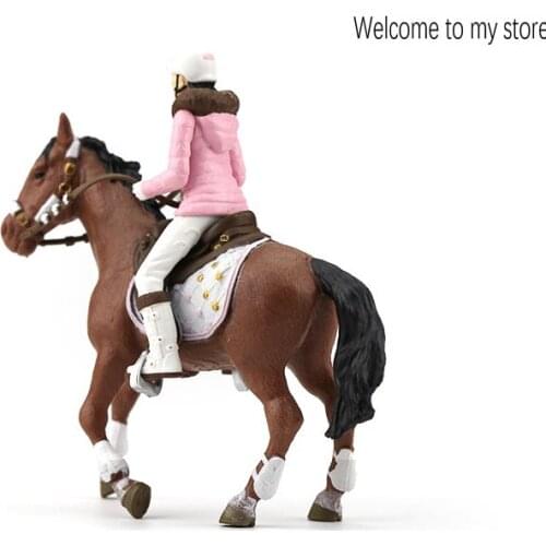 Pvc figure model toy Winter suit rider and horse