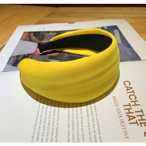 Solid Wide Padded Plain Headband Sponge Inside Hair Headband Women Hair Accessories Adults Washing Face Head Band Hairband