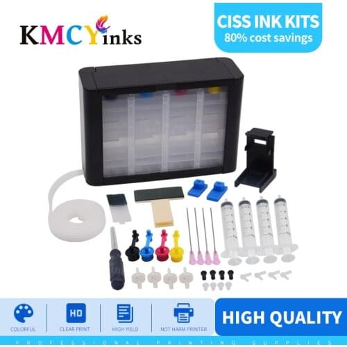 KMCYinks Ciss Ink Kits Replacement for HP 650 650XL CZ101AE CZ102AE Deskjet Advantage 2515 1015 1515 2545 2645 Printer Cis Tank