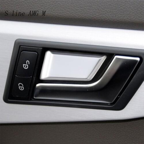 Car Styling For Mercedes Benz GLK X204 Interior Door Handle Bowl protection stainless steel Cover Stickers Trim Auto Accessories