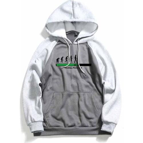 Hoodie Autumn Winter New Color Block piece together Skateboard Print Sweatshirt Casual Harajuku Pullovers Unisex Coat Sweatshirt