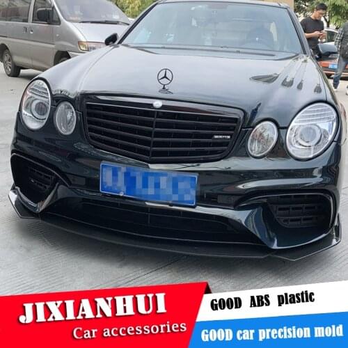 For W211 Universal Body kit spoiler 03-09 For Mercedes-Benz E-class W212 ABS Rear lip spoiler front Bumper Diffuser Protector