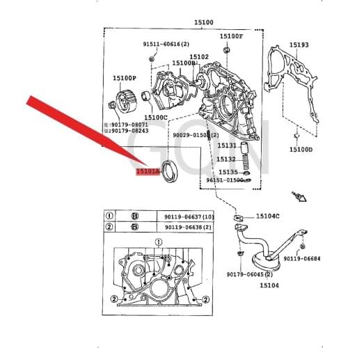 Seals (for crankshaft) 1996-Toy ota CAR INA FFC ELI CAC ORO NAE XIV CUR REN crankshaft front oil seal front wheel rim oil seal