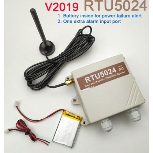 V2019 Rain proof version RTU5024 GSM Gate Door Opener GSM Relay Remote Switch Access Control Free Call with Power failure alarm