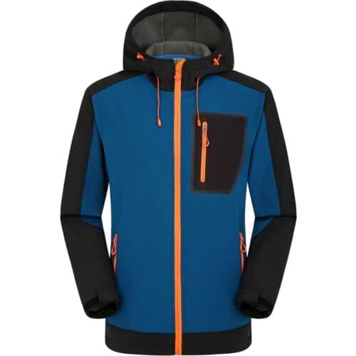 Softshell Jacket Men Windproof Waterproof Jacket Outdoor Hiking Fleece Rain Jacket Hunting Clothes Sport Windbreaker Coat