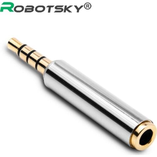 High Quality Metal 3.5mm Audio Jack Converter OMTP/CTIA Conversion Adapter Male To Female Stereo Audio Plug For Earphone