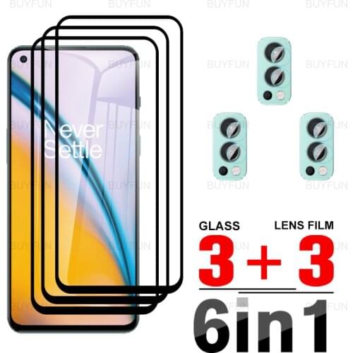 6in1 Screen Protector For OnePlus Nord2 5G 1+ nord2 black edge tempered glass for one plus nord 2 5g camera lens safety film