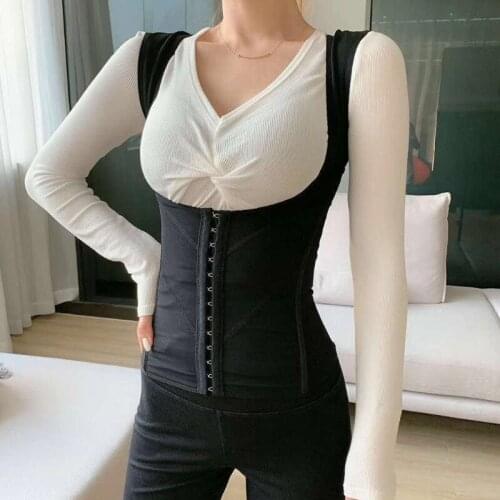 Women Tummy Control Underbust Corset Tank Top Waist Cincher Back Support Posture Corrector Body Shaper Slimming Vest
