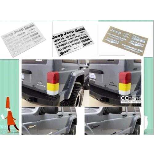 1/10 RC Wrangler Jeep AXIAL SCX10 JEEP JK D90 Marks Stickers Decal Labels Logos AX90027 90035 90046 90047 cherokee Hraxxas TRX4