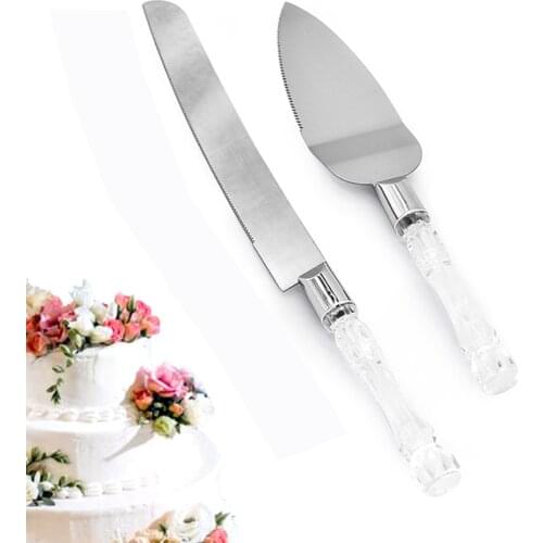 2Pcs Wedding Cake Knife Set Custom Resin Shovel Spatula Kit Birthday Gift Party Cutlery Accessories Kitchen Tools