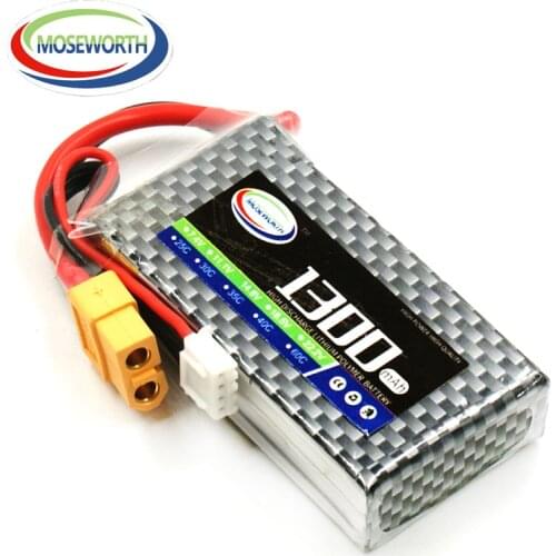 2PCS/Pack RC Toys LiPo Battery 3S 11.1V 1300mAh 30C 60C For RC Airplane Drone Quadcopter Helicopter Car Boat Aircraft