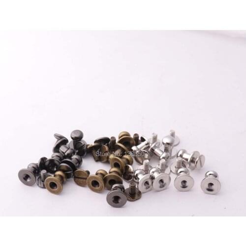 30sets bronze/nickel /black color metal garment rivets for decoration for bag belt